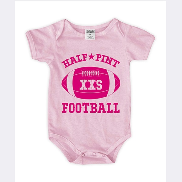 ▪️Pink Half Pint Football Bodysuits - Picture 2 of 2